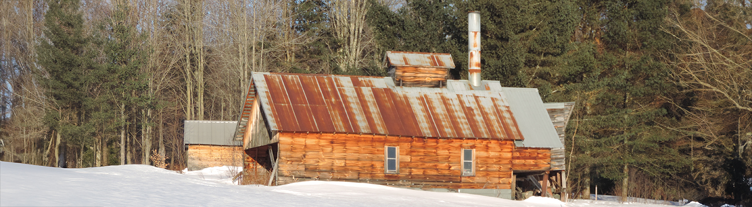 old sugarhouse at McKnight family maple